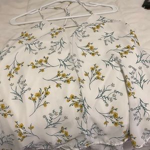 White floral tank